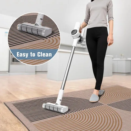 Miniatura 6 de Tapete para silla de oficina para suelo de madera dura, a cuadros negros y blancos, 36 x 48 pulgadas, tapete antideslizante para silla