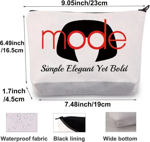 Miniatura 2 de BWWKTOP Edna Fans - Bolsa de maquillaje para cosméticos, regalos inspirados en películas, simple, elegante pero audaz, bolsa con cremallera Edna