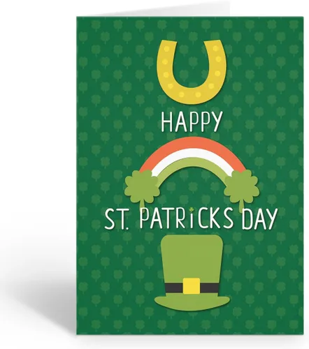 Miniatura 19 de Stonehouse Collection Surtido de tarjetas de felicitación del día de San Patricio, tarjetas irlandesas de la suerte, trébol, duende, decoraciones