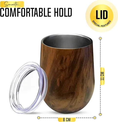 Miniatura 6 de Vaso de whisky aislado de doble pared, vaso de whisky de acero inoxidable sin tallo de 12 onzas, regalo para los amantes del bourbon y el whisky