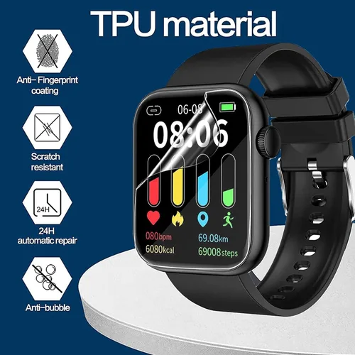 Miniatura 3 de Lamshaw Protector de pantalla compatible con MILOUZ Smart Watch, [6 unidades] Película transparente de TPU de cobertura completa compatible