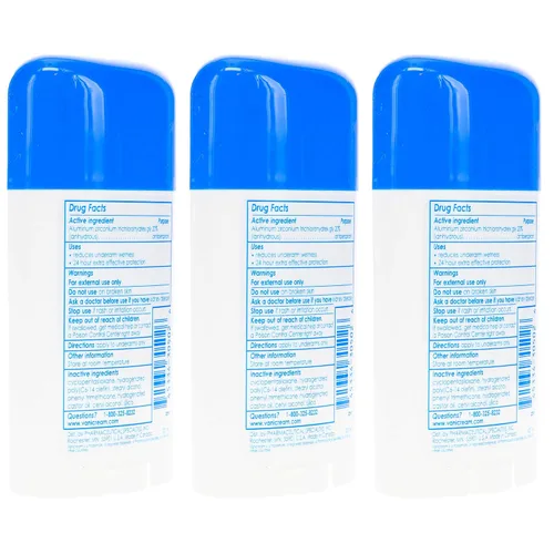 Miniatura 3 de Vanicream Antitranspirante - Desodorante de fuerza clínica para pieles sensibles, 2.25 onzas, paquete de 3