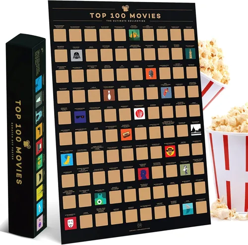 Miniatura 7 de Enno Vatti Póster de película de terror para rascar, las 100 mejores películas de terror con icónicas películas de terror, decoración de pared única
