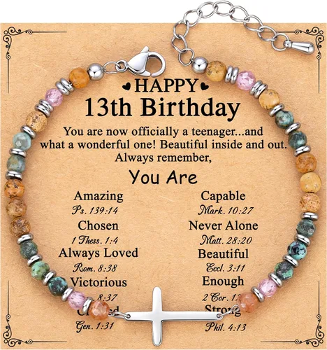 Miniatura 20 de TONY & SANDY Pulsera de cruz cristiana para mujer, regalo de San Valentín para ella, regalo de confirmación de bautismo, Pascua, regalo único