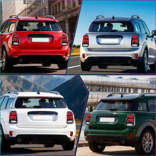 Miniatura 9 de Luces traseras compatibles con MINI Countryman Cooper/Coopers Hatchback F60 2017-2020, conjunto de luces traseras JCW Union Jack con señales de giro