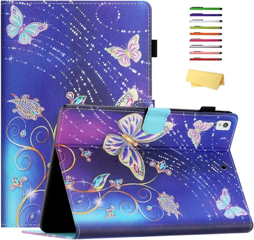 Miniatura 10 de Funda para Samsung Galaxy Tab A7 Lite de 8.7 pulgadas modelo 2021 (SM-T220/T225/T227), soporte de visión multiángulo, cartera delgada con bolsillos