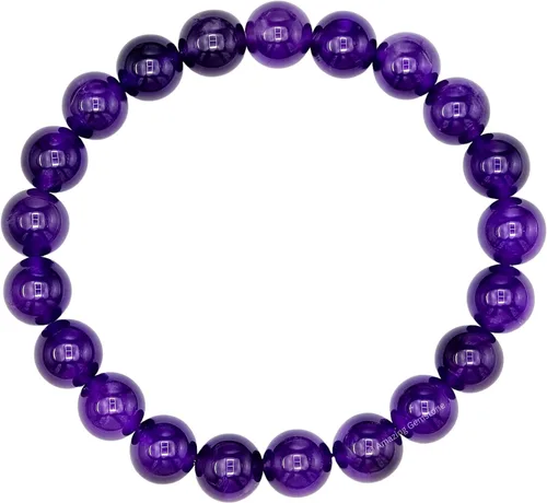 Miniatura 383 de Amazing Gemstone Pulsera de cristal para mujeres y hombres, pulsera de cristal curativo de protección, pulsera elástica con cuentas de piedras