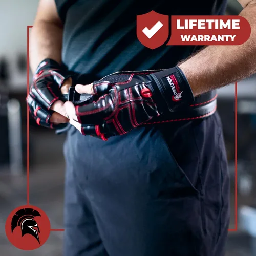 Miniatura 7 de Guantes de entrenamiento para levantamiento de pesas, guantes de gimnasio para levantamiento de pesas para hombres y mujeres, para entrenamientos