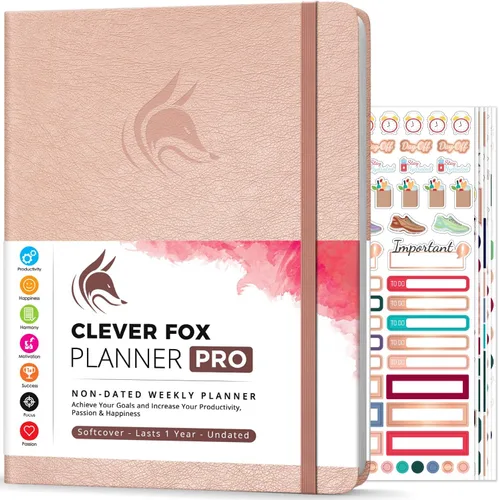 Miniatura 8 de Clever Fox Planner PRO – Planificador de vida semanal y mensual para aumentar la productividad, el manejo del tiempo y alcanzar tus objetivos, 8.5 x