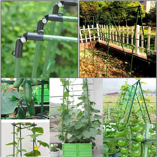Miniatura 7 de Estacas de metal resistentes para plantas de jardín de 4 pies, varillas de acero recubierto de plástico, paquete de 25
