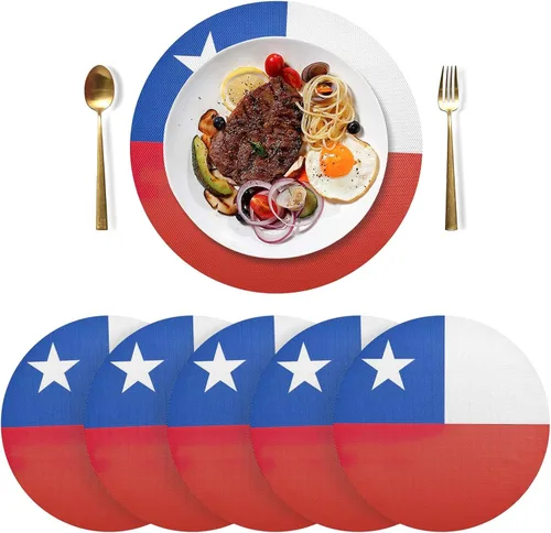 Miniatura 31 de Aruba Flag Round Table Placemats 15 Inch, Seasonal Table Mats Modern Place Mats for Dining, Kitchen, Parties, Camping