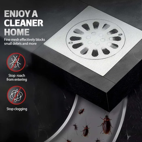 Miniatura 8 de 2026 Nuevo Atrapapelos Desechable para Drenaje de Ducha - Protector Cuadrado para Drenaje de Piso de Baño (10 unidades)
