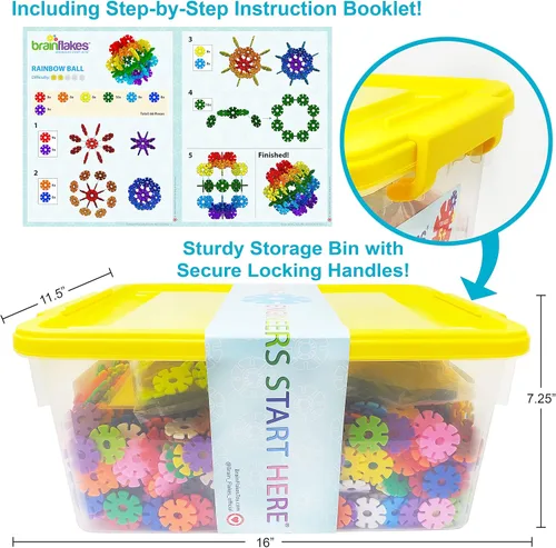 Miniatura 4 de Brain Flakes Kit de construcción y construcción de 2500 piezas, una alternativa creativa y educativa a los bloques de construcción, piezas de ruedas