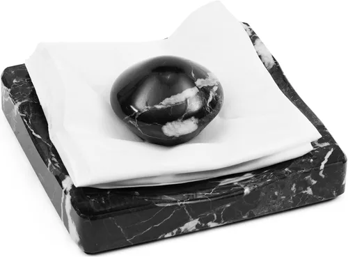 Miniatura 8 de Servilletero de cóctel de mármol con peso, moderno servilletero cuadrado para mesa, servilletero pesado decorativo para comedor en interiores