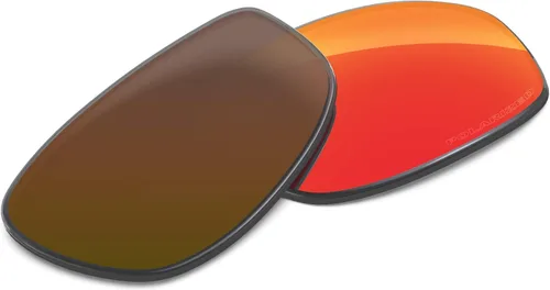 Miniatura 3 de Tintart Lentes de repuesto compatibles con Oakley Juliet Polycarbonate Polarized Etched-Fire Red