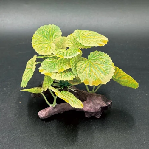 Miniatura 6 de Aquarium Plant Fish Tank Decoration Small Plastic Artificial Plant Goldfish Fish Hide (Rainforest Leafs-Pink-Height-Set) (Green/Yellow-2pcs-Set)