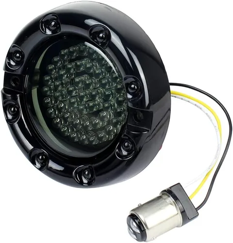 Miniatura 7 de ZYTC 3 1/4 "LED intermitentes con luz corriente estilo bala frontal 1157 LED kit de señal de giro ámbar blanco para Harley Davidson caja negra