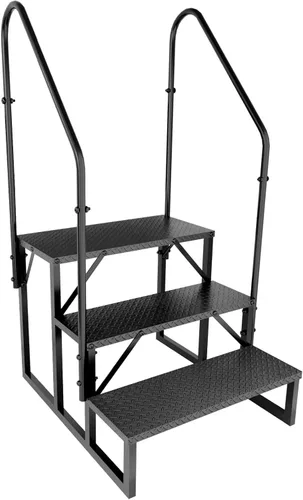 Escalera de piscina resistente sobre el suelo, 660 libras, escalones para cámper al aire libre, escaleras para autocaravana para llegar a lo alto,