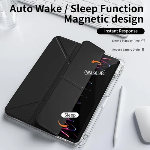Miniatura 7 de kenke Funda para iPad Air de 11 pulgadas M4/M3/M2 (2026/2025/2024), para iPad Air de 5ª/4ª generación 2022/2020 con soporte para lápices, cubierta