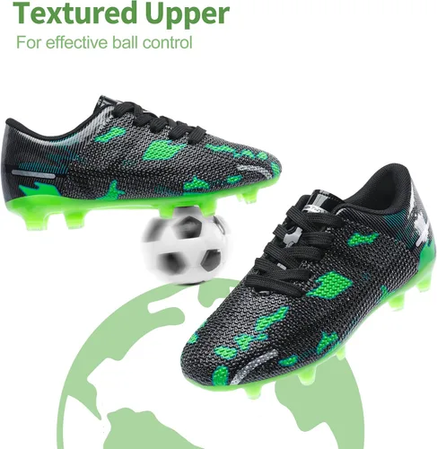 Miniatura 3 de DREAM PAIRS Tacos de fútbol para niños y niñas, zapatos de fútbol para niños pequeños, niños grandes