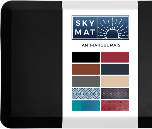 Tapete antifatiga cómodo por Sky Mats, calidad de grado comercial, perfecto para escritorios de pie, cocinas y garajes, alivia el dolor de pies,