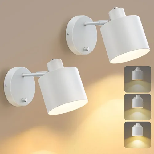 Miniatura 10 de LIGHTESS Aplique de pared con interruptor, apliques de pared de granja con atenuador de encendido y apagado, luces de pared industriales negras
