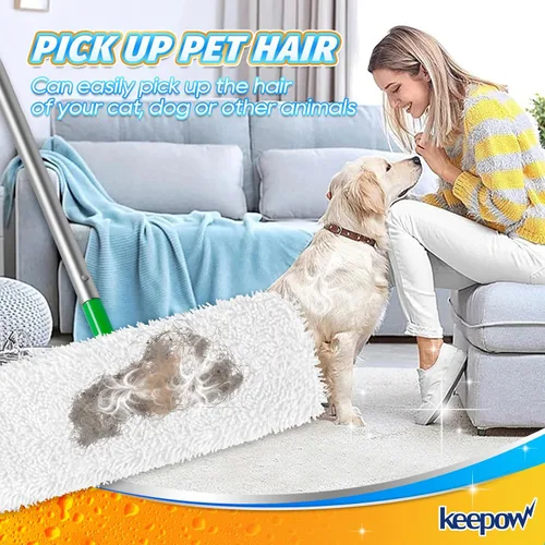 Miniatura 4 de KEEPOW Recambios húmedos reutilizables XL compatibles con Swiffer Sweeper XL, paños de barrido secos XL, paños de trapeador húmedos, almohadillas