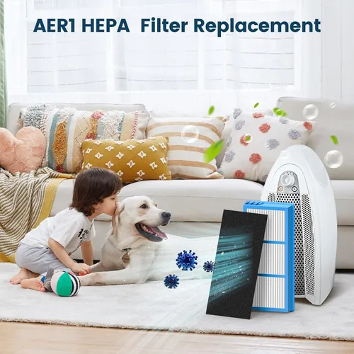 Miniatura 6 de Colorfullife Filtros de repuesto para filtro de aire total Holmes AER1 HEPA para HAPF30AT y HAP242-NUC, 4 HEPA + 8 filtros de refuerzo de carbono