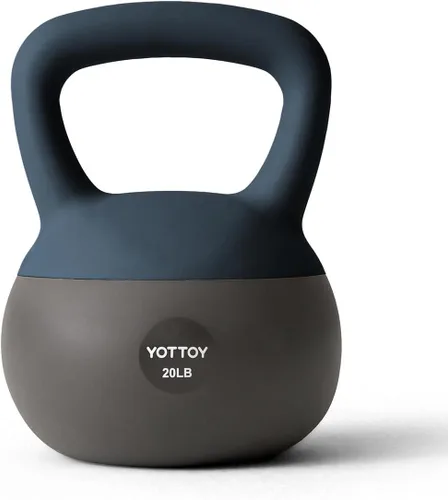 Miniatura 9 de YOTTOY Pesa rusa suave, juego para entrenamiento de fuerza y entrenamientos en casa, base acolchada de lados suaves, mango ancho, ideal