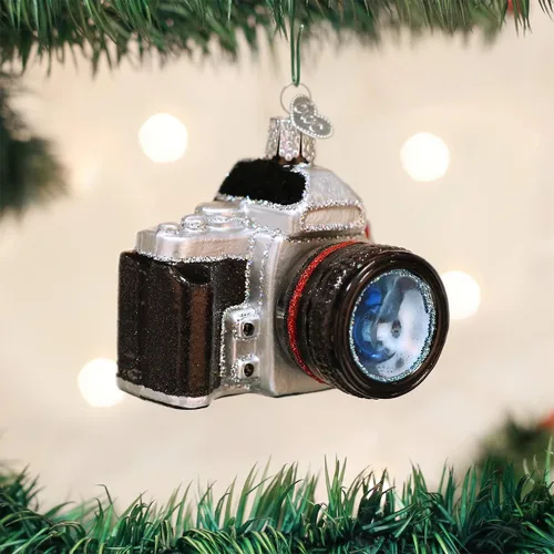 Miniatura 2 de Old World Christmas - Adorno de vidrio soplado de cámara para árbol de Navidad, decoración festiva artesanal, colección de pasatiempos
