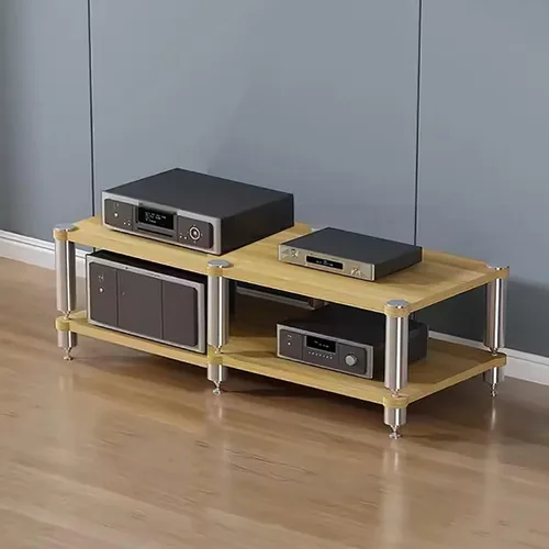 Miniatura 7 de Mesa consola moderna para TV de 55 pulgadas con soporte de almacenamiento extra grande, elegante gabinete de CD estéreo para dormitorio o sala