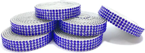 Miniatura 3 de 6 Rollos de Cinta Adhesiva con Diamantes de Imitación para Manualidades, Rollo de Cinta con Cristales para Decoración de Automóviles y Teléfonos
