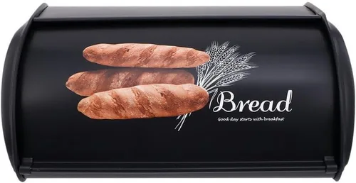 Miniatura 13 de Angoily Cubierta de contenedor de pan multifunción de metal para encimera de cocina, mantiene los productos horneados frescos durante más tiempo
