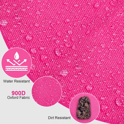 Miniatura 7 de Mochila de pesca Goture, mochila de equipo de pesca resistente al agua de 900D con soportes para cañas, bolsa de equipo de pesca de gran Rosa