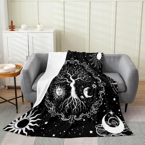 Miniatura 21 de Erosebridal Manta de murciélago de Halloween de 30 x 40 pulgadas, para todas las estaciones, con estrellas y galaxias, para niños, decoraciones