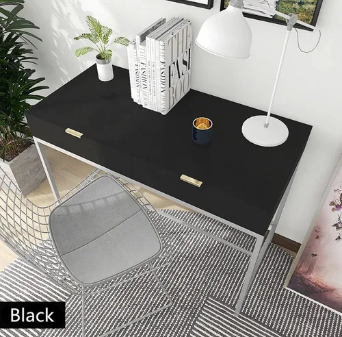 Miniatura 7 de Papel tapiz negro de 17.51 x 118 pulgadas, despegar y pegar, extraíble, autoadhesivo, papel de contacto negro para armarios, dormitorio, baño