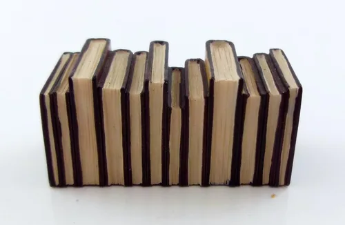 Miniatura 3 de Houseworks, Ltd. Muñecas Casa Miniatura Estudio Biblioteca Oficina Accesorio Fila de Viejos Libros desgastados
