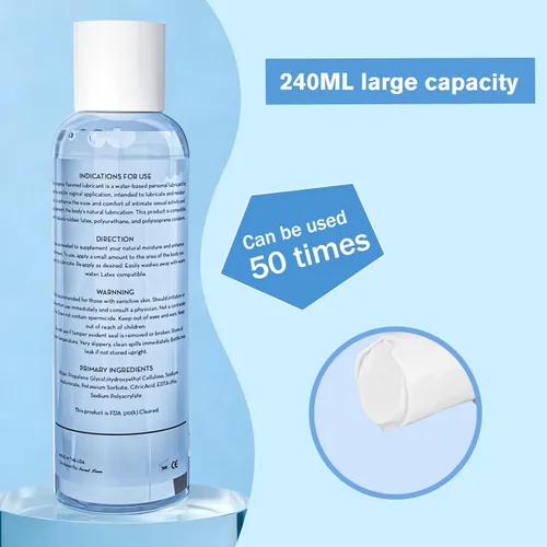 Miniatura 7 de Secret Lover Lubricante personal a base de agua, lubricante portátil suave y sedoso de larga duración para mujeres, hombres y parejas, ingredientes