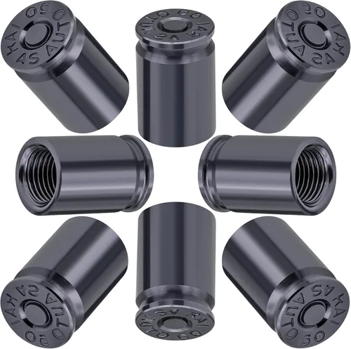 Miniatura 49 de Tapas de válvula de neumático, bala, aleación de aluminio, cubiertas universales a prueba de polvo para automóviles, SUV, camiones, bicicletas