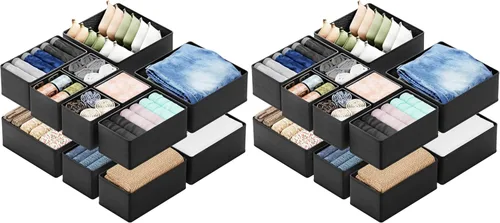 Miniatura 15 de SpaceAid Organizador Divisor de Cajón de Calcetines Paquete de 3, 64 Celdas Organizadores de Ropa Interior para Cómoda Armario Guardería