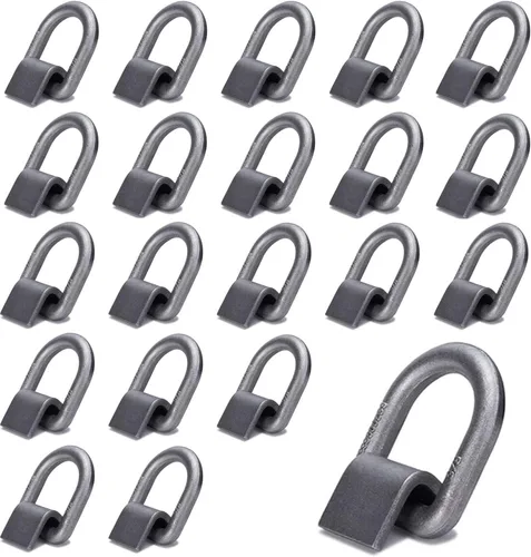 Miniatura 9 de 1/2" Ancla de Amarre Soldada Forjada de Alta Resistencia con MBS: 5443 kg, Anillo en D para Amarre con Puntos de Anclaje Soldados para Remolque