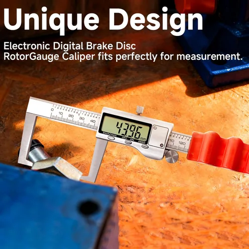 Miniatura 4 de Pinza de ranura externa digital, micrómetro de rotor de freno de disco, pinza digital de vernier herramienta de medición para freno de disco