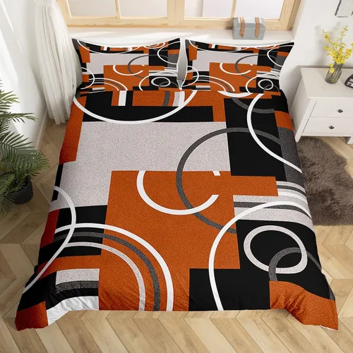 Miniatura 8 de Erosebridal Bohemian Duvet Cover Twin Country Southwestern Comforter Cover for Kids Teens Boho Aztec Arrows Diamond Bedding Set Black Gray Geometric