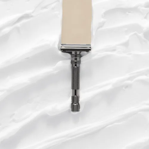 Miniatura 7 de Rockwell T2 Maquinilla de afeitar de seguridad de doble filo giratorio para abrir (TTO) Full Metal Incluye 5 cuchillas de acero inoxidable