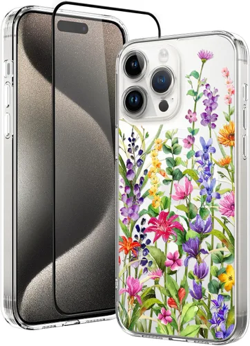 Miniatura 41 de OOK Magnetic for iPhone 17 Case Clear Pretty Flower Girls Women [Not Yellowing][Screen Protector] [ MagSafe Compatible] with Full Camera Lens
