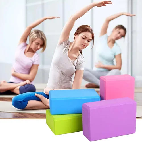 Miniatura 6 de Bloques de yoga, paquete de 2 bloques de yoga ligeros de espuma EVA de alta calidad, bloques de espuma de apoyo antideslizantes para yoga, pilates