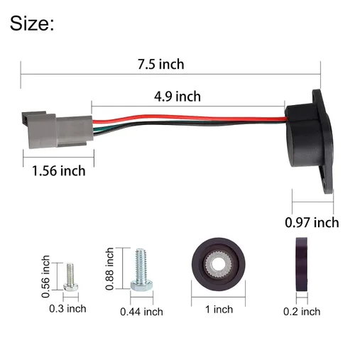 Miniatura 5 de 10L0L Sensor de velocidad de carrito de golf con imán de alta velocidad para modelos eléctricos de 48 V Club Car DS y Precedent 2004 Up, OEM #