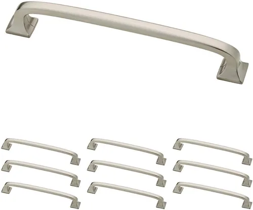 Miniatura 32 de Franklin Brass (Paquete de 10) – Manijas de gabinete de hierro suave, centro de agujero de 5-1/16 pulgadas, tiradores para cajones, puerta de Metal
