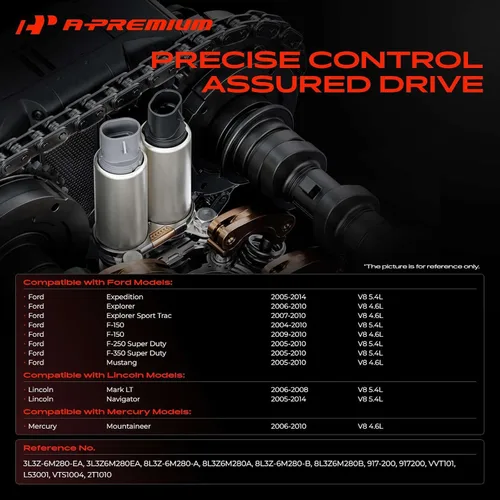 Miniatura 2 de A-Premium 2 piezas Solenoide de control de sincronización de válvula variable (VVT) y sincronización variable del árbol de levas (VCT) para motores
