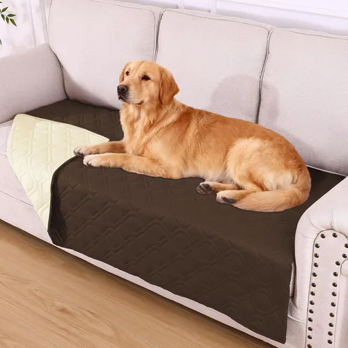 Miniatura 50 de hyha Manta impermeable para perros, manta reversible para cama de mascotas, funda suave para sofá/sillón lavable para perros, fundas impermeables